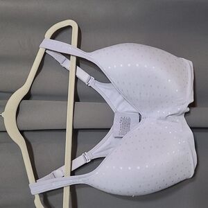 Bali Comfort Bra Gray Polka-dots Adjustable Straps Lightly Padded Size 40DD EUC